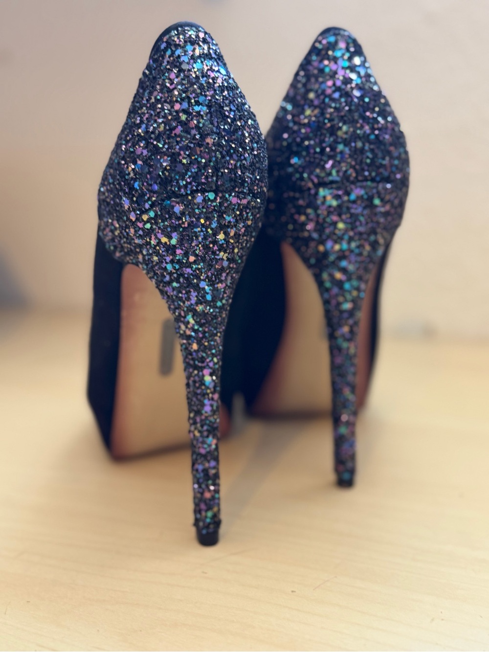 💐BOUTIQUE 9💐 Suede Purple Glitter Pumps - Picture 13 of 13